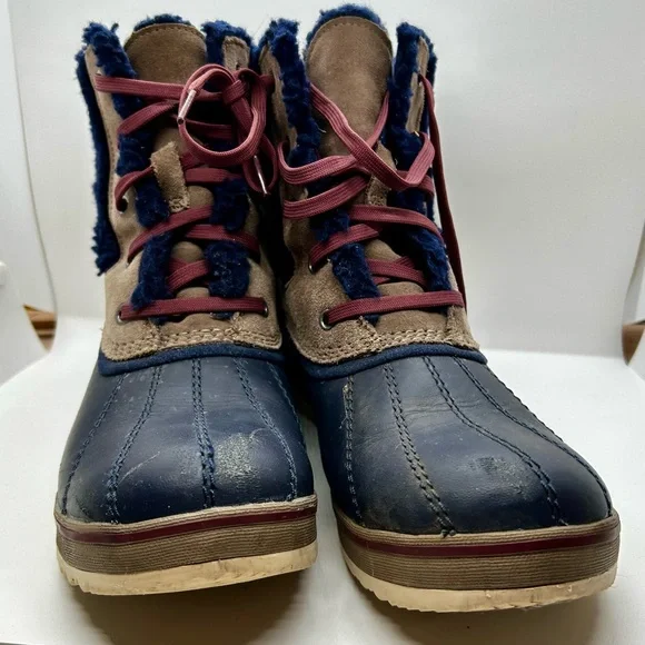 L.L. Bean Tan and Navy Rain & Snow Boots s-l400.jpg main image 4